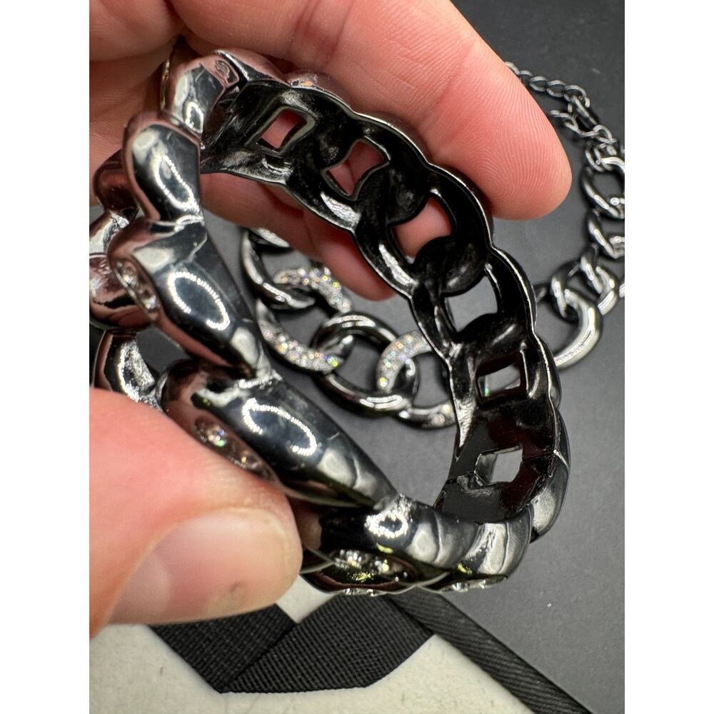 Premier Designs Jewelry Roxy Necklace in Hematite & Bracelet Jewelry Set - Picture 9 of 11